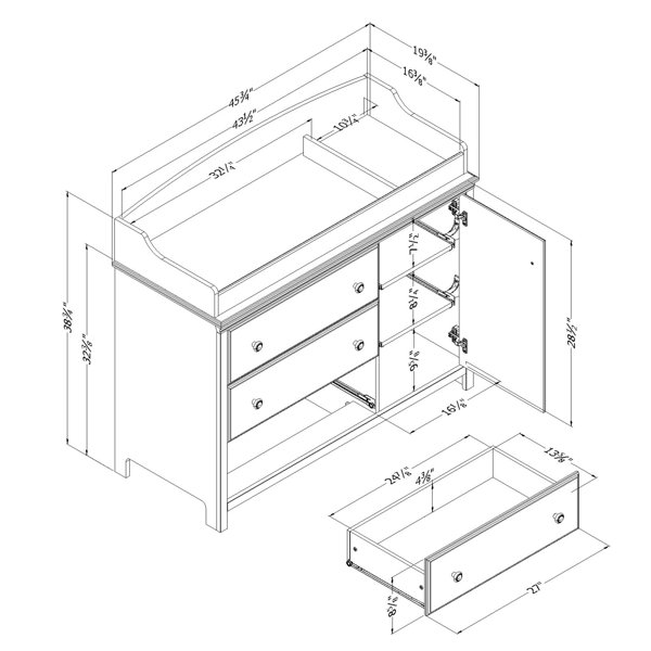 Cotton candy 2024 changing table dresser